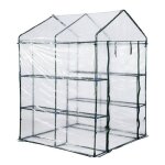 Salone srl - serre de jardin 4 étagères 143 x 143 x h195cm bache serre pvc cadre acier legumes plantes ... Salone srl - serre de jardin 4 étagères 143 x 143 x h195cm bache serre pvc cadre acier legumes plantes ...