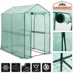 Gardebruk - serre de jardin avec b�che en poly�thyl�ne 190x186x120cm serre 2, 23 m� �tag�res