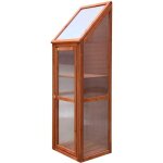 Gardiun - serre de jardin wooden iii 41x35x132 cm en bois et polycarbonate