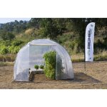 Serre de jardin pied droit 3x3m (9m2) 1 porte zippee fabrication francaise