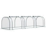 Outsunny - serre de jardin tunnel 3, 5l x 1l x 0, 8h m 3 portes zippées bâche pvc transparent métal époxy ... Outsunny - serre de jardin tunnel 3, 5l x 1l x 0, 8h m 3 portes zippées bâche pvc transparent métal époxy ...