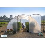 Richel - serre de jardin tunnel 4, 50x6m (27m2) 2 portes battantes fabrication francaise