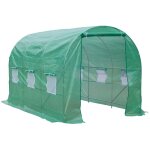 Outsunny - serre de jardin tunnel 7m 3, 5l x 2l x 2h m chssis tubulaire acier galvanis renforc 6 ...