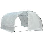 Outsunny - serre de jardin tunnel surface sol 12 m 4l x 3l x 2h m chssis tubulaire renforc 25 mm double ...