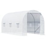 Outsunny - serre de jardin tunnel surface sol 9 m� 4, 5l x 2l x 2h m ch�ssis tubulaire renforc� 18 mm ...