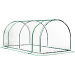 Outsunny - serre de jardin tunnel serre  tomates dim. 2l x 1l x 0, 8h m 2 portes zippes bche pvc transparen ...