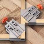 Serre - joint d'angle 90 en acier inoxydable - montage rapide de panneaux bois - outil menuiserie professionn ...