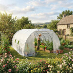 Serre tunnel 18m2 bianca pe renforc�e 3x6m green protect