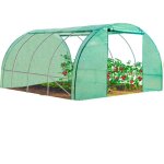 Idmarket - serre tunnel de jardin 4 saisons 12m verte gamme marachre zebra 4x3m