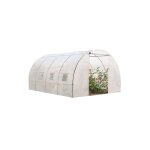 Idmarket - serre tunnel de jardin zebra - 12m - blanche - gamme marachre - 4x3m