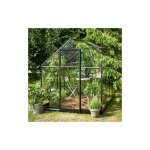 Halls - serre en verre tremp qube 68 avec base - 5. 10 m, couleur noir