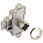 Serrure 1 point - d�cor : nickel� - largeur bo�tier : 39 mm - sens : r�versible - axe : 25 mm - lehmann ...