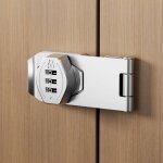 Serrure � 3 chiffres pour armoire ? loquet de 10 cm ? argent ?