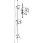Serrure 5 points s�rie trilock 5900 apn1 axe 120mm �cart de pene 100mm vachette 15481000