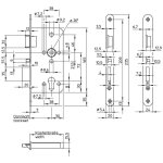 Serrure antipanique wilka 5495r 55 mm pz gauche - verrouillage automatique