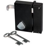 Serrure en applique � cl� 4 gorges saint pierre coloris noir verticale � tirage main droite r�versible ...