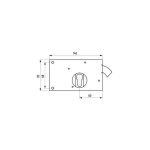 Serrure en applique a crochet horizontale aspect bronze 140 mm droite x