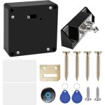 Serrure d'armoire intelligente, serrure invisible, ouverture �lectronique pour carte rfid, capteur de ...