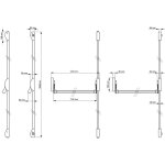 Serrure barre anti panique cross bar 2 points lateraux dom metalux couleur - blanc