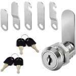 Serrure de bo�te aux lettres avec 4 cl�s et 4 plaques de serrure diff�rentes, serrure d'armoire, serrure ...