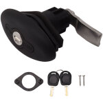 Serrure de coffre � outils marine 32mm - �tanche, antichoc, noire, pour camping - car, bateau, remorque ...