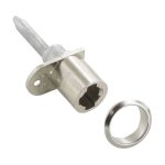 Serrure pour condamnation de tiroirs - d�cor : nickel� lehmann