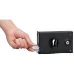 Serrure � cylindre europ�en saint pierre horizontale � fouillot coloris noir main gauche - devismes