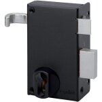 Serrure � cylindre europ�en saint pierre verticale � tirage coloris noir main droite r�versible - devismes ...