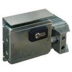 Serrure �lectrique pour portail coulissant en applique avec demi - cylindre - 12v v90cl