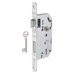 Thirard ? serrure monopoint encastr�e monomax nf � cl� ? axe 50mm ? m�canisme 2 tours ? t�ti�re inox ...