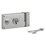 Thirard - serrure horizontale en applique � cl� � fouillot pour portail, droite, axe 58mm, 140x80mm, ...