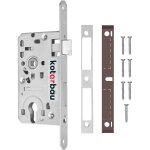 Serrure � larder 72 / 55 mm din droite � cylindre profil� et cadre tubulaire avec contre - plaque acier ...