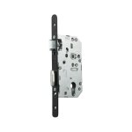 Serrure � larder d452 bec de cane axe 50mm bout rond finition noir avec g�che vachette 16093000