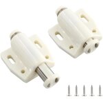 Serrure magn�tique tactile blanche, verrou de porte magn�tique avec bouton - poussoir pour ouvrir le ...