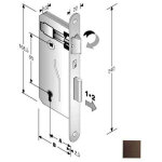 Serrure patent mm 8x90 e50 bt bronz�e gb
