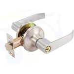 Serrure de poign�e de porte d'entr�e avec cl�, poign�e universelle pour portes int�rieures et ext�rieures, ...