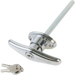 Serrure de poign�e porte garage en m�tal corps alliage zinc 2 cl�s r�sistante � la rouille installation ...