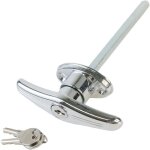 Serrure de poign�e porte garage en m�tal corps alliage zinc 2 cl�s r�sistante � la rouille installation ...