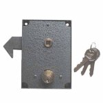 Serrure de portail coulissant avec cylindre court droit 50 fpb