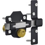 Serrure de portail longue port�e 70 mm, double verrouillage, en acier inoxydable, pour portail en bois, ...