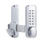 Serrure de porte 100 % mcanique en acier inoxydable avec pavs numriques, serrure de porte d'entre ...