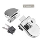 Serrure de porte d'armoire en verre � pivot simple de 5 � 8 mm, serrure de vitrine de porte en verre ...