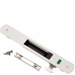Serrure de porte coulissante - garnitures de quincaillerie de verrouillage simple de fenêtre de porte ... Serrure de porte coulissante - garnitures de quincaillerie de verrouillage simple de fenêtre de porte ...