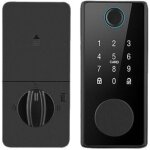Serrure de porte �lectronique tuya avec p�ne dormant, serrure � empreinte digitale, entr�e sans cl� et ...