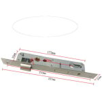 Serrure de porte encastr�e � point unique - panneau en acier estamp� - 92 mm