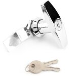 Serrure de porte de garage avec poign�e en t, serrure robuste avec cl�s pour auvent de caravane, finition ...