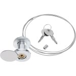 Serrure de porte garage d'urgence avec fil d'acier et 2 cl�s pour portes de volets roulants et serrure ...