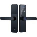 Serrure de porte intelligente à empreintes digitales, serrure de porte intelligente en alliage d'aluminium, ... Serrure de porte intelligente à empreintes digitales, serrure de porte intelligente en alliage d'aluminium, ...
