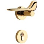 Serrure de porte int�rieure , serrure de porte de chambre, serrure de porte simple et silencieuse (dor�e, ...