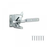 Serrure de porte, p�ne autobloquant, pour cl�tures en bois, jardins, abris de jardin, argent (116 mm) ...